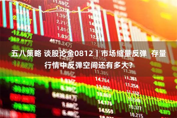 五八策略 谈股论金0812丨市场缩量反弹  存量行情中反弹空间还有多大？